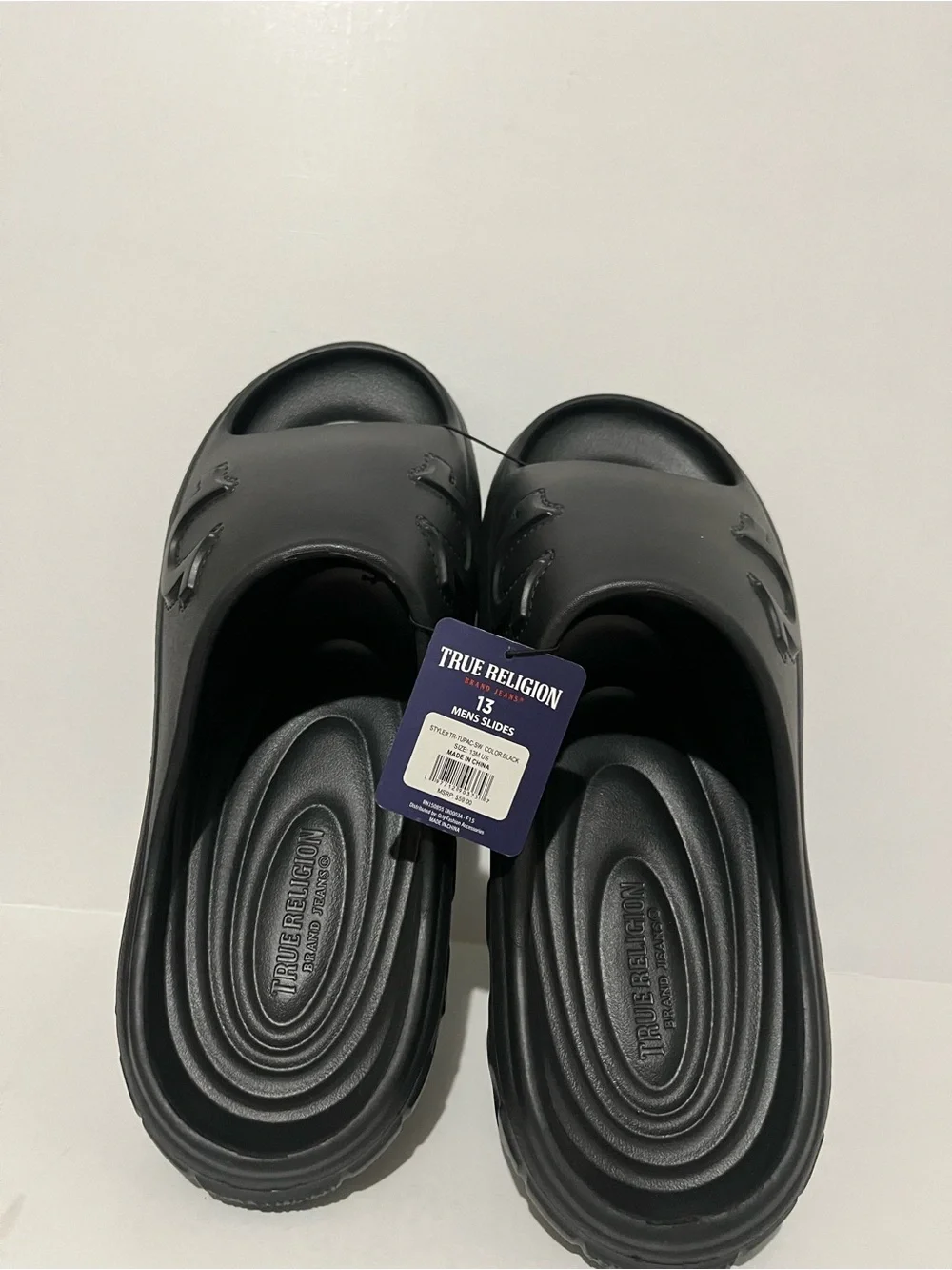 True Religion Tupac Molded Men’s Black Slide Sandals